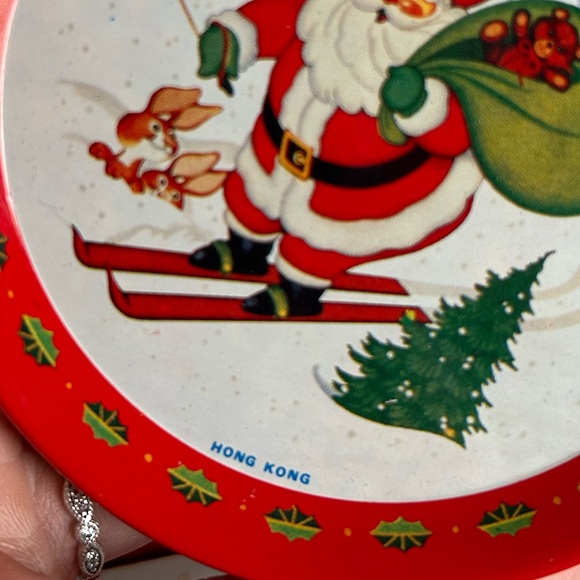 Vintage Santa Christmas Tray Set from 1950-1960’s Hong Kong - Picture 4 of 4